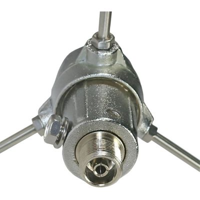 Image showing  Pre-Tuned Amateur Dual-Band Base Antenna (Fiberglass), 144-148 MHz VHF/430-460 MHz UHF, White