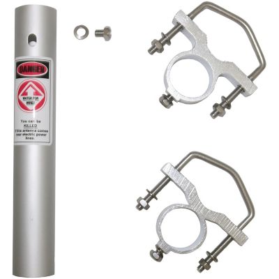 Image showing  Pre-Tuned Amateur Dual-Band Base Antenna (Fiberglass), 144-148 MHz VHF/430-460 MHz UHF, White