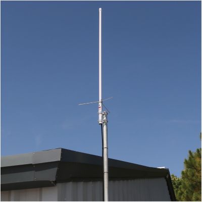 Image showing 5 th Tram Pre-Tuned Amateur Dual-Band Base Antenna (Fiberglass), 144-148 MHz VHF/430-460 MHz UHF, White