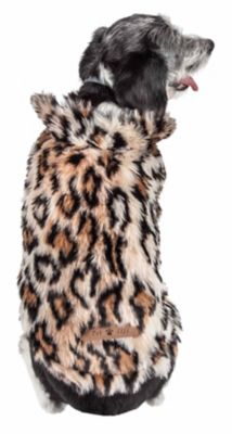 Image showing  Luxe Lab-Pard Dazzling Leopard Patterned Mink Fur Dog Jacket