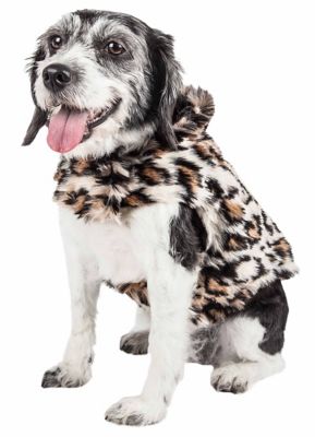 Image showing  Luxe Lab-Pard Dazzling Leopard Patterned Mink Fur Dog Jacket