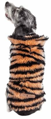 Image showing  Luxe Tigerbone Glamorous Tiger Patterned Mink Fur Dog Jacket