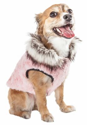 Image showing  Luxe Pinkachew Charming Designer Mink Fur Dog Jacket