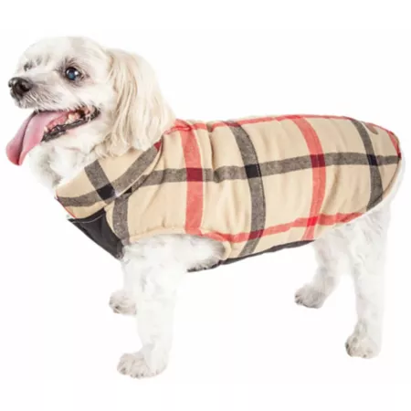 Pet Life Allegiance Classic Plaid Insulated Dog Jacket Dog Coats & Jackets