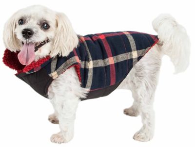 Pet Life Allegiance Classical Plaided Insulated Dog Jacket