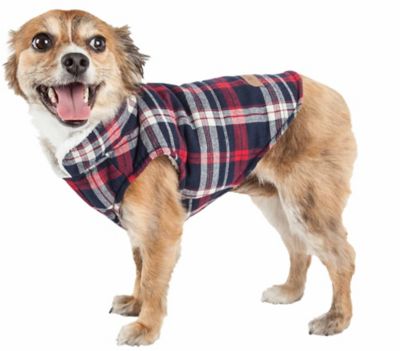 Pet Life Puddler Classical Plaid Insulated Dog Jacket