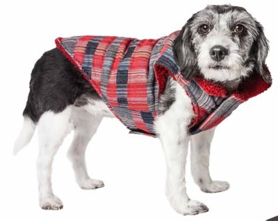 Pet Life Scotty Tartan Classical Plaided Insulated Dog Jacket