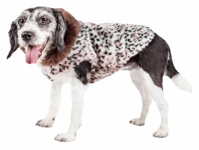 Pet Life Luxe Furracious Cheetah Patterned Mink Dog Jacket