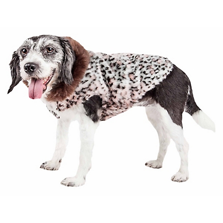 Pet Life Luxe Furracious Cheetah Patterned Mink Dog Jacket