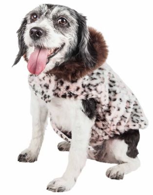 Image showing  Luxe Furracious Cheetah Patterned Mink Dog Jacket
