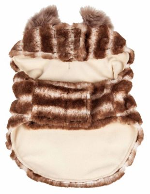 Image showing 6 th Pet Life Luxe Tira-Poochoo Tiramisu Patterned Mink Dog Jacket