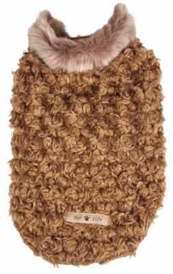 Pet Life Luxe Furpaw Shaggy Elegant Designer Dog Jacket -  58BRLG