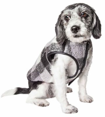 Image showing  Boxer Classical Plaided Insulated Dog Jacket, Black