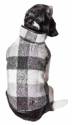Image showing  Boxer Classical Plaided Insulated Dog Jacket, Black