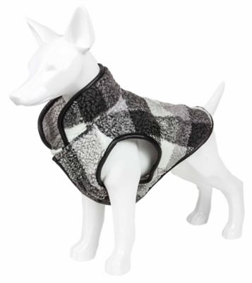 Image showing  Boxer Classical Plaided Insulated Dog Jacket, Black
