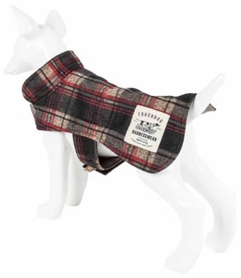 Image showing  2-in-1 Tartan Plaided Dog Jacket with Matching Reversible Dog Mat