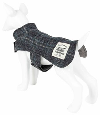 Image showing  2-in-1 Windowpane Plaided Dog Jacket and Matching Reversible Dog Mat