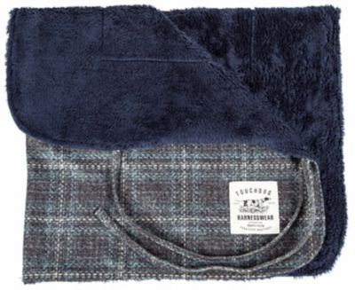 Image showing  2-in-1 Windowpane Plaided Dog Jacket and Matching Reversible Dog Mat