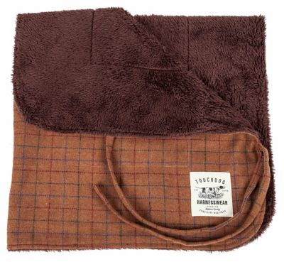 Image showing  2-in-1 Windowpane Plaided Dog Jacket with Matching Reversible Dog Mat