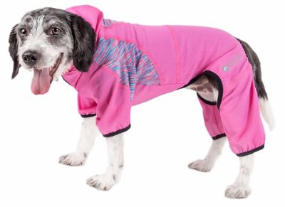 Image showing  Active Pawsterity Heathered Performance 4-Way Stretch 2-Toned Full-Bodied Dog Hoodie