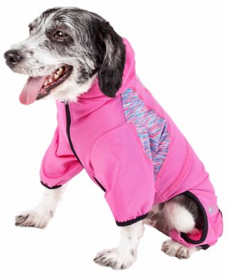 Image showing  Active Pawsterity Heathered Performance 4-Way Stretch 2-Toned Full-Bodied Dog Hoodie