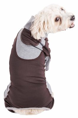 Image showing  Active Warm-Pup Heathered Performance 4-Way Stretch 2-Toned Full-Bodied Warm Up Dog Suit