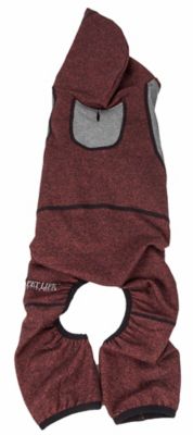 Image showing  Active Fur-Breeze Heathered Performance 4-Way Stretch 2-Toned Full-Bodied Dog Hoodie