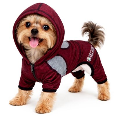 Pet Life Active Fur-Breeze Heathered Performance 4-Way Stretch 2-Toned Full-Bodied Dog Hoodie
