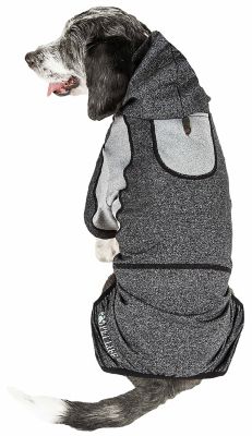 Image showing  Active Fur-Breeze Heathered Performance 4-Way Stretch 2-Toned Full-Bodied Dog Hoodie