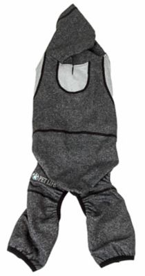 Image showing  Active Fur-Breeze Heathered Performance 4-Way Stretch 2-Toned Full-Bodied Dog Hoodie