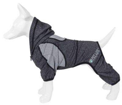 Image showing  Active Fur-Breeze Heathered Performance 4-Way Stretch 2-Toned Full-Bodied Dog Hoodie