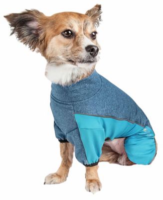 Image showing  Active Chase Pacer Heathered Performance 4-Way Stretch 2-Toned Full-Bodied Warm Up Dog Suit