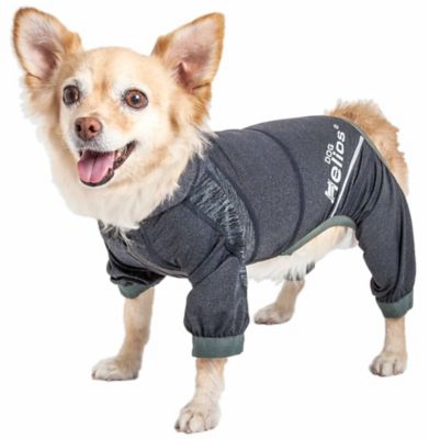 Dog Helios Namastail Lightweight 4-Way Stretch Breathable Full Bodied Performance Yoga Dog Hoodie Tracksuit