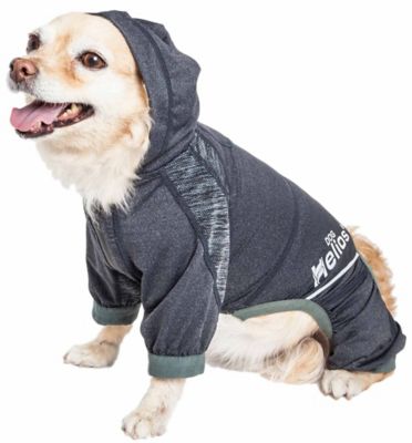 Image showing  Namastail Lightweight 4-Way Stretch Breathable Full-Bodied Performance Yoga Dog Hoodie Tracksuit
