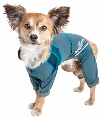 Dog Helios Namastail Lightweight 4-Way Stretch Breathable Full Bodied Performance Yoga Dog Hoodie Tracksuit