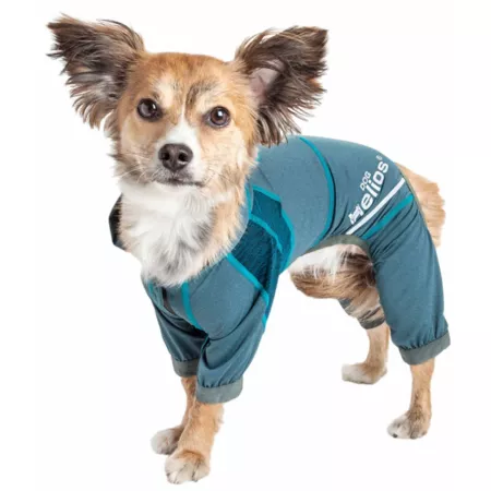 Helios Namastail Dog Hooded Tracksuit Lightweight 4-Way Stretch Breathable Performance Dog Hoodie Dog Coats & Jackets