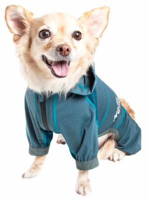 Image showing  Namastail Lightweight 4-Way Stretch Breathable Full-Bodied Performance Yoga Dog Hoodie Tracksuit
