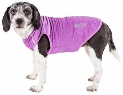 Pet Life Active Aero-Pawlse Heathered Quick-Dry and 4-Way Stretch-Performance Dog Tank Top