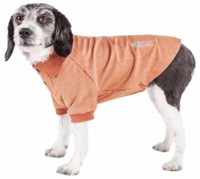 Pet Life Active Fur-Flexed Relax-Stretch Wick-Proof Performance Dog Polo T-Shirt