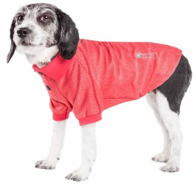 Pet Life Active Fur-Flexed Relax-Stretch Wick-Proof Performance Dog Polo T-Shirt