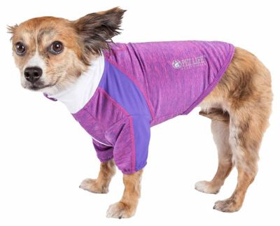 Pet Life Active Chewitt Wagassy 4-Way Stretch Performance Long-Sleeve Dog T-Shirt