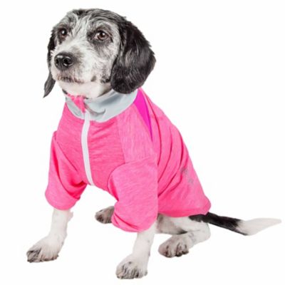 Pet Life Active Chewitt Wagassy 4-Way Stretch Performance Long-Sleeve Dog T-Shirt