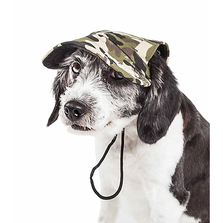 Pet Life Torrential Downfour Camouflage UV-Protectant Adjustable Fashion Dog Hat Cap