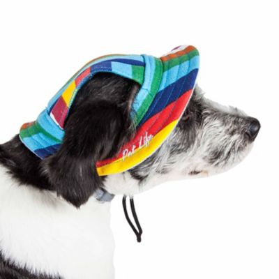 Pet Life Colorfur UV-Protectant Adjustable Fashion Canopy Brimmed Dog Hat Cap
