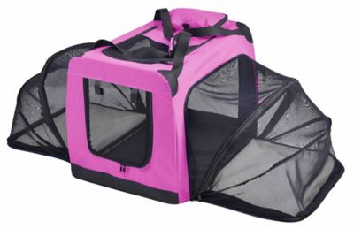 Image showing  Hounda Accordion Metal-Framed Soft-Folding Nylon Collapsible Dual-Sided Expandable Pet Dog Crate
