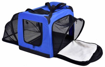 Image showing  Hounda Accordion Metal-Framed Soft-Folding Nylon Collapsible Dual-Sided Expandable Pet Dog Crate