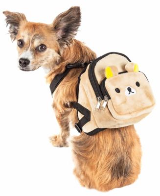 Pet Life Teddy Tails Dual-Pocketed Compartmental Animated Dog Harness Backpack