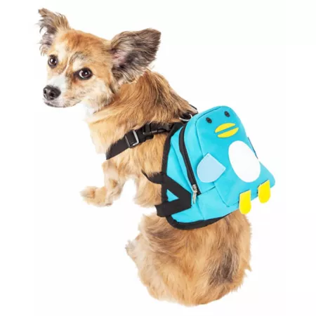 Pet Life Waggler Hobbler Animated Dog Harness Backpack with Large Pockets Dog Packs