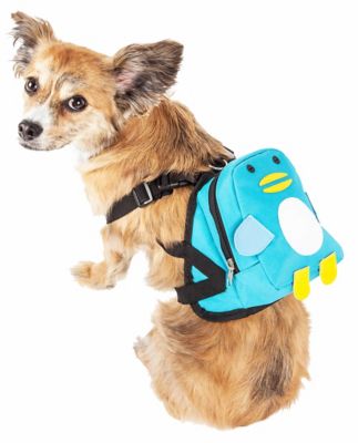 Pet Life Waggler Hobbler Large-Pocketed Compartmental Animated Dog Harness Backpack