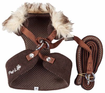 Image showing  Luxe Furracious 2-in-1 Mesh Reversed Adjustable Dog Harness and Leash with Removable Fur Collar